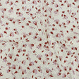 Stretch Cotton Twill Print - Rust and White Dandelion Floral - Mood Exclusive Feeling Dandy