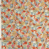 Stretch Cotton Twill Print - Tangerine Floral - Mood Exclusive Bunches o' Blooms