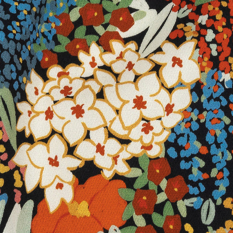 Cotton Stretch Twill Print - Black Floral - Mood Exclusive Bunches 0' Blooms
