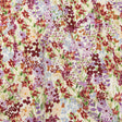 Stretch Cotton Twill Print - Off-White and Purple Floral - Mood Exclusive Wildflowers Willing