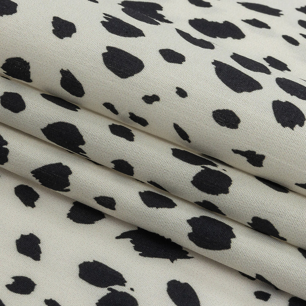 Mood Exclusive Off-White Dappled Daring Cotton Poplin