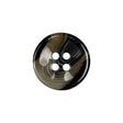 Translucent Teak, White and Tap Shoe 4-Hole Swirl Saucer Button - 30L/19mm