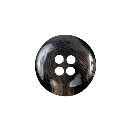 Translucent Smoke, Gray and Black 4-Hole Swirl Saucer Button - 32L/20mm