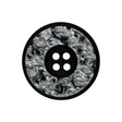 Steeple Gray and Peat 4-Hole Molded Plastic Button - 40L/25.5mm