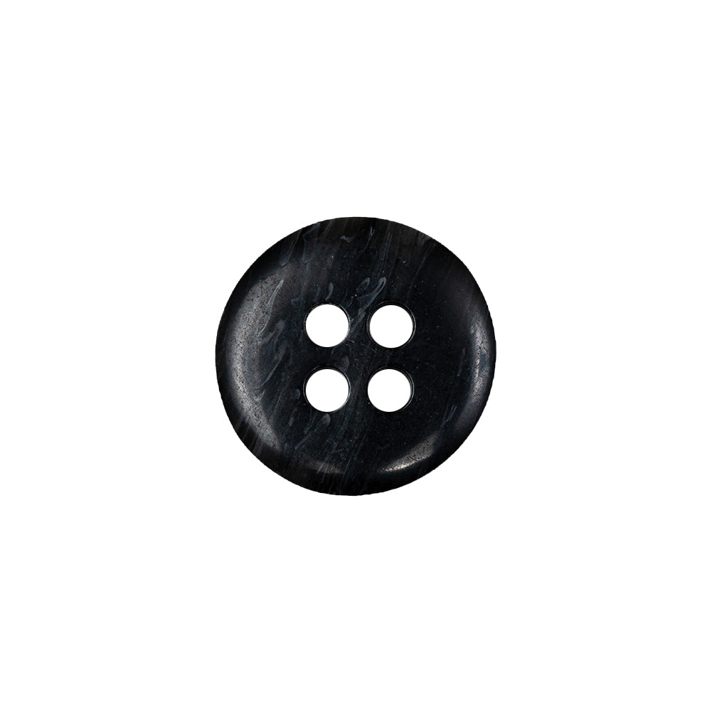 Moonless Night and Cool Gray Speckled 4-Hole Plastic Button - 24L/15mm
