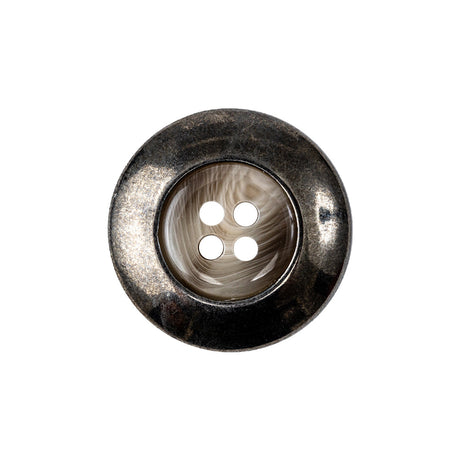 Seneca Rock and Gunmetal 4-Hole Set-in Button - 36L/23mm