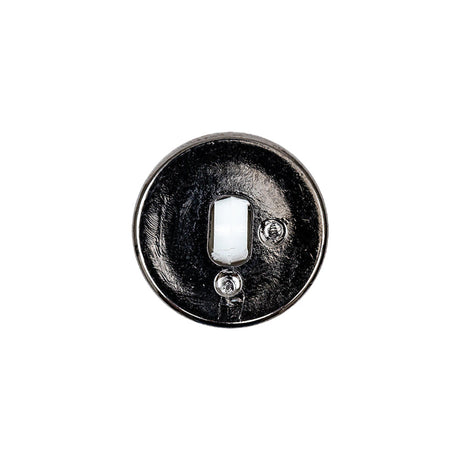 White and Gunmetal 2-Piece Faceted Shank Back Button - 30L/19mm