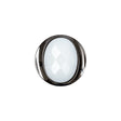 White and Gunmetal 2-Piece Faceted Shank Back Button - 30L/19mm