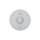 White Matte and Shiny Shank Back Plastic Button - 36L/23mm