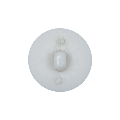 White Matte and Shiny Shank Back Plastic Button - 36L/23mm