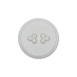 White Matte and Shiny Shank Back Plastic Button - 36L/23mm