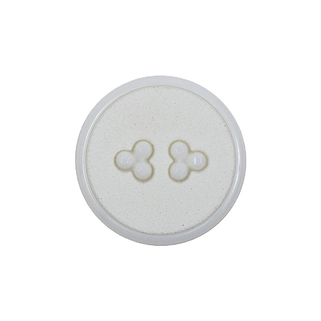White Matte and Shiny Shank Back Plastic Button - 36L/23mm