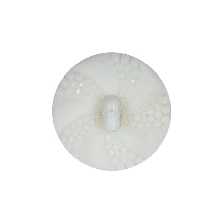White 2-Sided Bevel Cut Shank Back Plastic Button - 36L/23mm