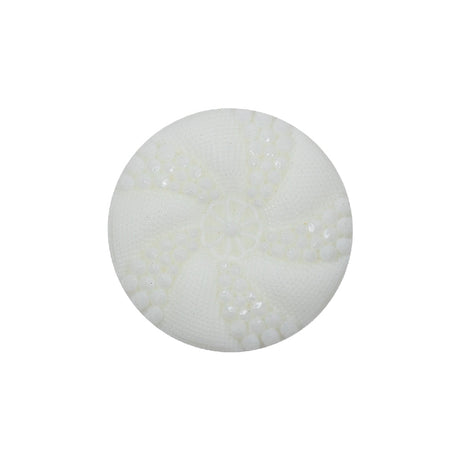 White 2-Sided Bevel Cut Shank Back Plastic Button - 36L/23mm