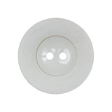 White Shiny Two-Hole Button with Matte Textured Concaving Rim - 44L/28mm