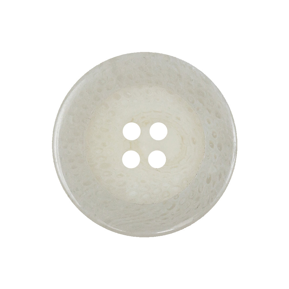 Off-White Speckled 4-Hole Plastic Button - 40L/25.5mm