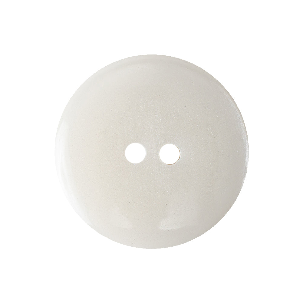 Ivory Iridescent 2-Hole Channel Style Plastic Button - 40L/25.5mm