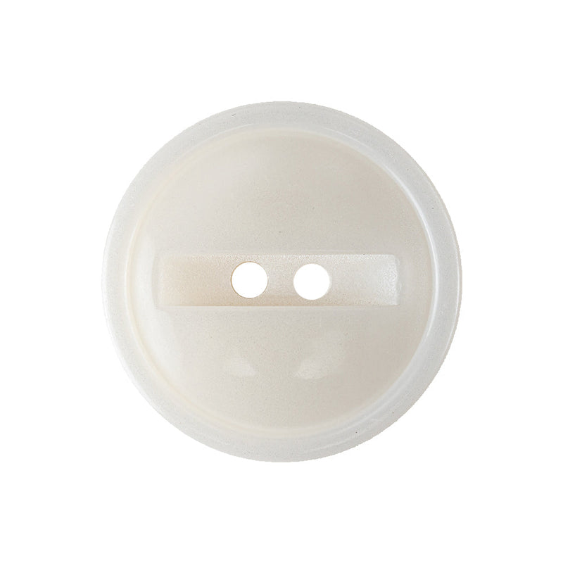 Ivory Iridescent 2-Hole Channel Style Plastic Button - 40L/25.5mm