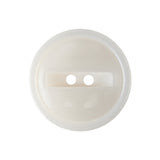 Ivory Iridescent 2-Hole Channel Style Plastic Button - 40L/25.5mm