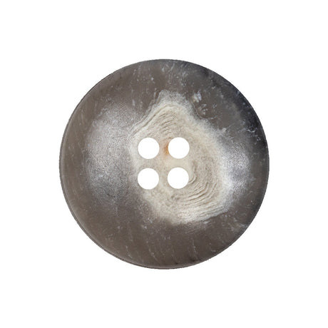 Beige, Gray and Brown Swirl Weathered 4-Hole Plastic Button - 40L/25.5mm