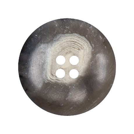 Beige, Gray and Brown Swirl Weathered 4-Hole Plastic Button - 44L/28mm