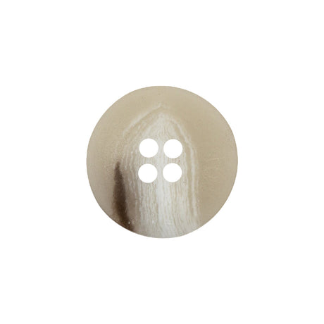 Buff, Sand and Sepia Wide Rimmed 4-Hole Plastic Button - 32L/20mm