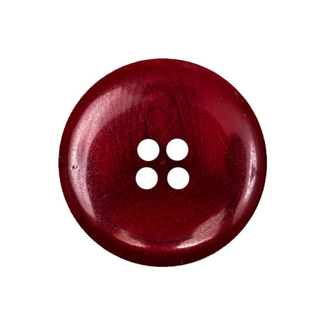 Crisp Red Tire Shaped Rim 4-Hole Plastic Button - 40L/25.5mm