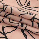 Cotton Poplin - Light Pink Linework Faces - Un dia en Andorra Print - Mood Exclusive Felipe Collection