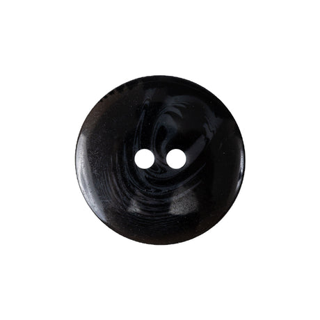 Dark Gray and Caviar Black Translucent Swirl 2-Hole Channel Style Plastic Button - 36L/23mm
