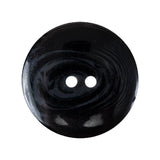Dark Gray and Caviar Black Translucent Swirl 2-Hole Channel Style Plastic Button - 44L/28mm