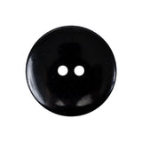 Carbon Black 2-Hole Channel Style Plastic Button - 40L/25.5mm