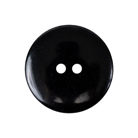 Carbon Black 2-Hole Channel Style Plastic Button - 40L/25.5mm