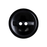 Carbon Black 2-Hole Channel Style Plastic Button - 40L/25.5mm