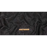 Metallic Black Abstract Hatching Luxury Brocade