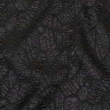 Metallic Black Abstract Hatching Luxury Brocade