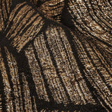 Metallic Gold and Black Abstract Hatching Luxury Brocade