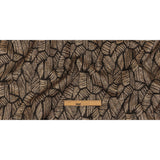 Metallic Gold and Black Abstract Hatching Luxury Brocade