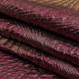 Metallic Purple, Gold and Gray Fanning Rays Luxury Brocade