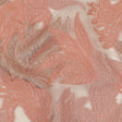 Metallic Silver and Pink Leafy Luxury Burnout Brocade