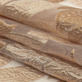 Metallic Gold and Beige Leafy Luxury Burnout Brocade