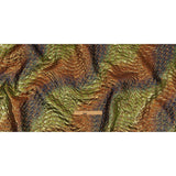 Metallic Orange, Lime and Navy Abstract Mosaic Luxury Brocade