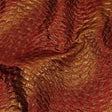 Metallic Copper, Scarlet and Wine Abstract Mosaic Luxury Brocade