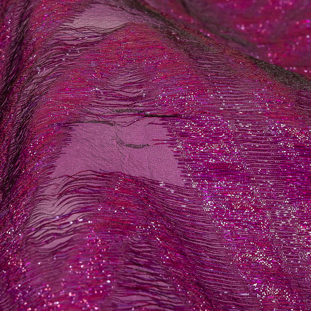 Metallic Purple Abstract Sheer Luxury Burnout Brocade