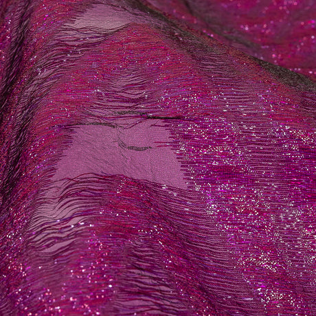 Metallic Purple Abstract Sheer Luxury Burnout Brocade