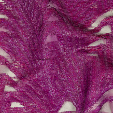 Metallic Purple Abstract Sheer Luxury Burnout Brocade