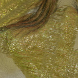 Metallic Olive and Gold Abstract Sheer Luxury Burnout Brocade