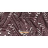 Metallic Black and Burgundy Abstract Sheer Luxury Burnout Brocade
