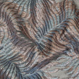 Metallic Sky and Rose Gold Leafy Luxury Burnout Brocade