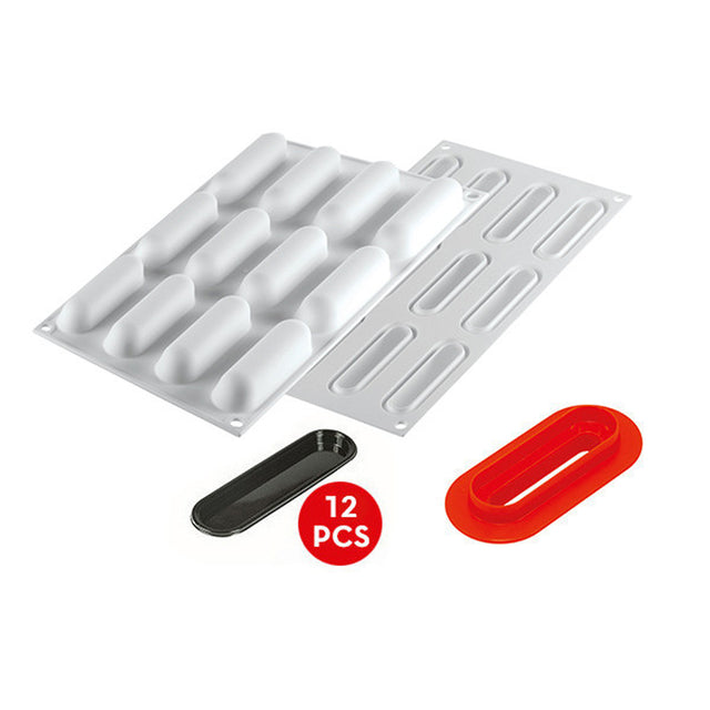 Silikomart "FINGERS 30" Flexible Baking & Freezing Mold, 1 Oz., 12 Cavities