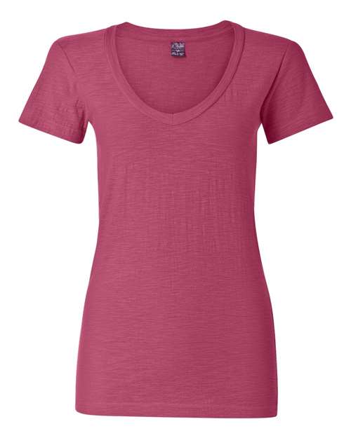 Women's V-Neck Slub T-Shirt